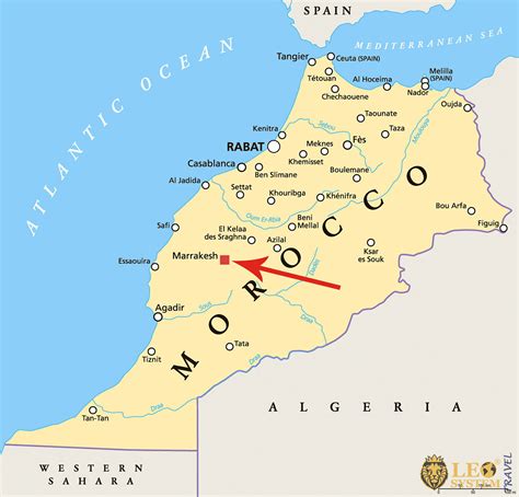 marrakech morocco map.